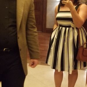 Milly Design Nation/Kohls BW stripe dress Size 6